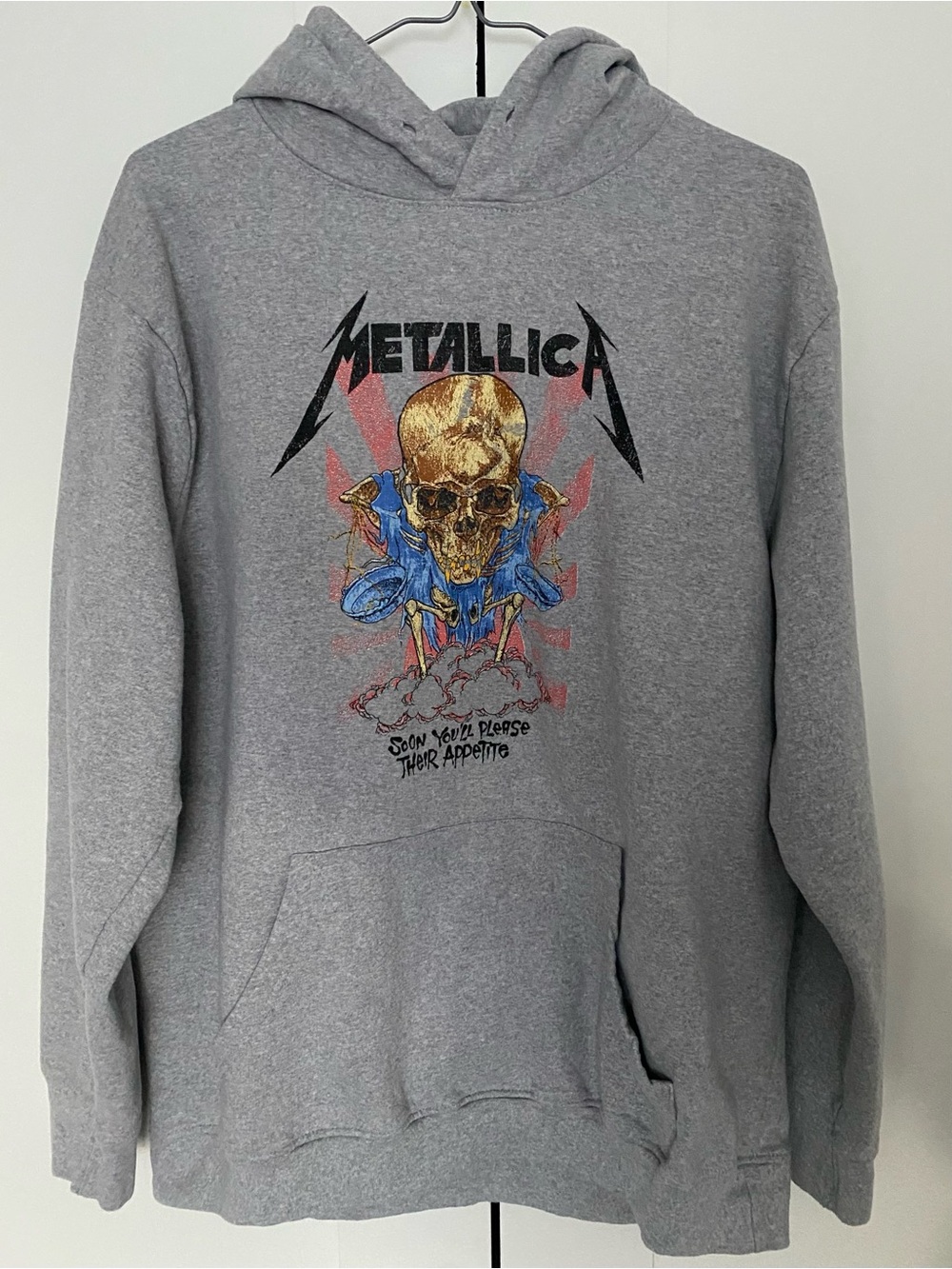 Metallica Please Their Appetite 2021 Tour Hoodie XL Grey